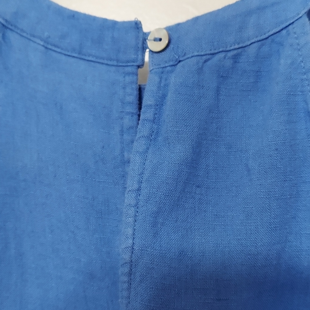 Sigrid Olsen 100% linen halter high-low dress XS - Picture 5 of 9